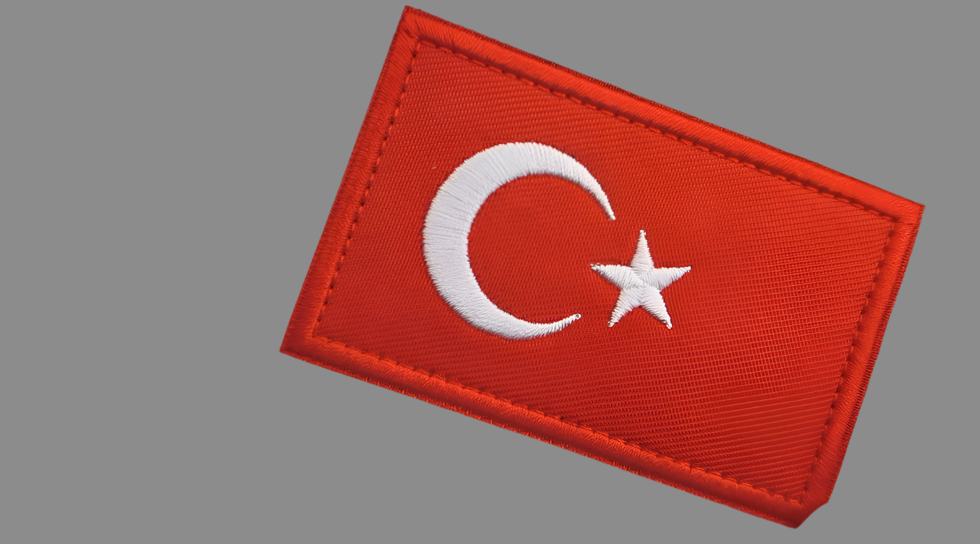 Türkei Flagge Patch mit Klett
