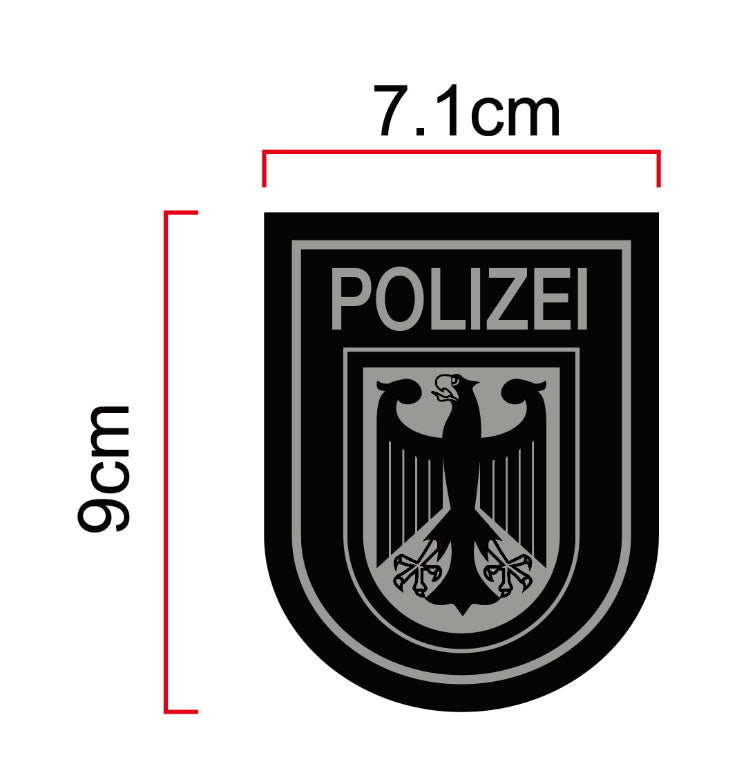 Set: Bundespolizei  Patch + Deutschland Patch + Handschuhhalter + Gürtelclip