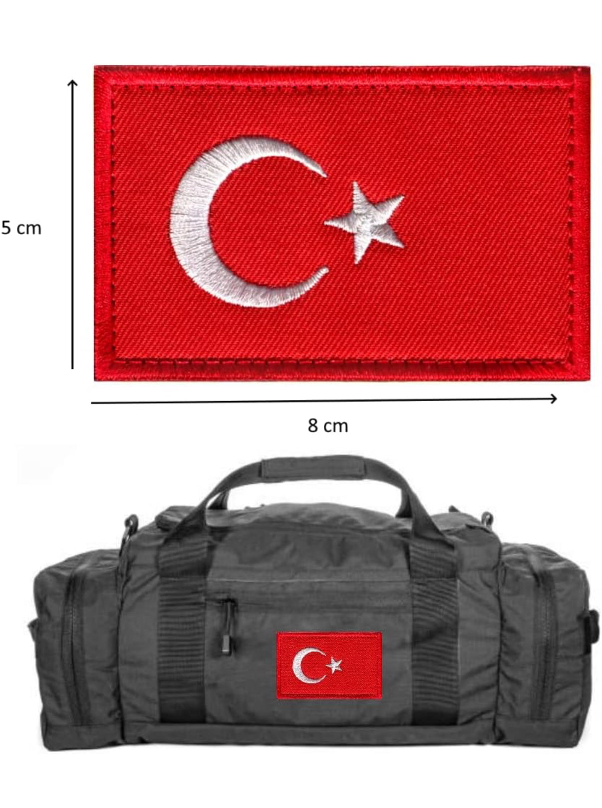 Türkei Flagge Patch mit Klett