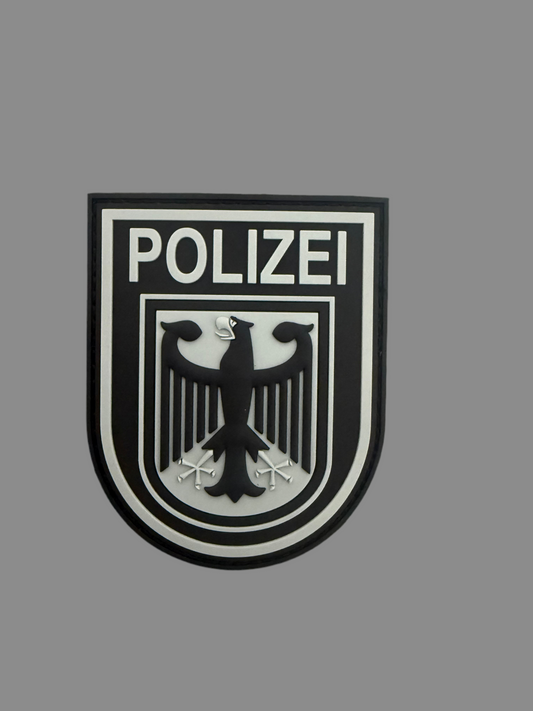 1 x POLIZEI PATCH 3D PVC Patch mit Klett