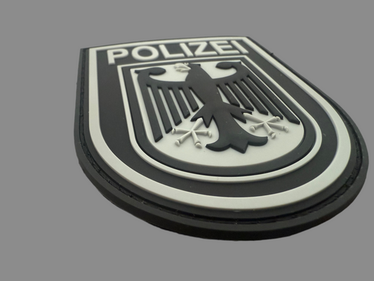 1 x POLIZEI PATCH 3D PVC Patch mit Klett