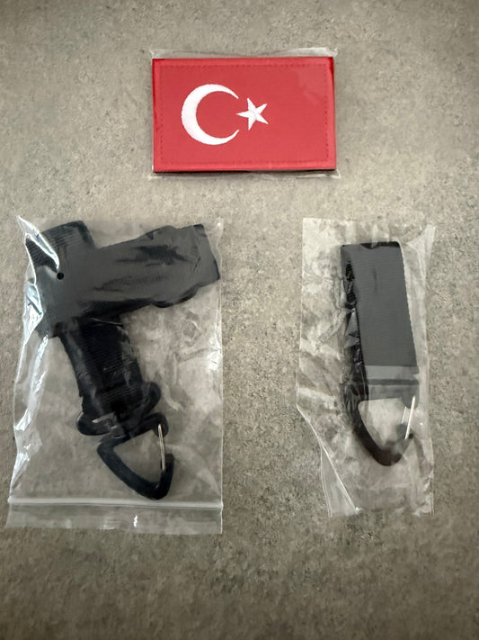 Set: Türkiye Patch + Handschuhhalter + Gürtelclip