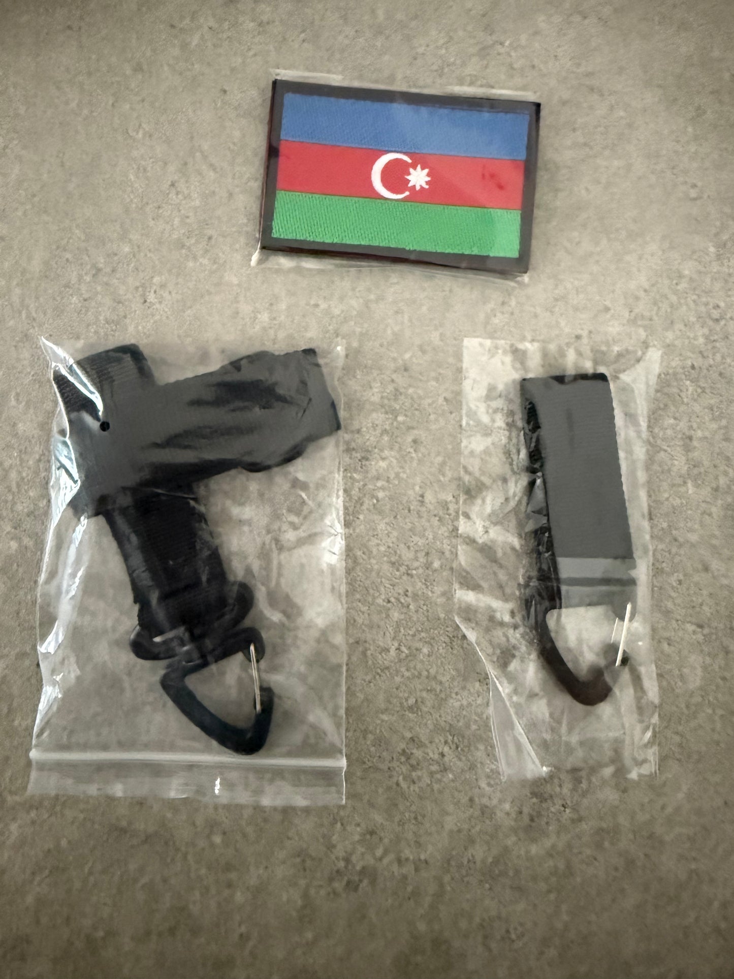 Set: Aserbaidschan Patch + Handschuhhalter + Gürtelclip