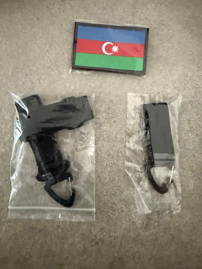 Set: Aserbaidschan Patch + Handschuhhalter + Gürtelclip