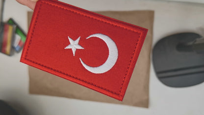 Türkei Flagge Patch mit Klett